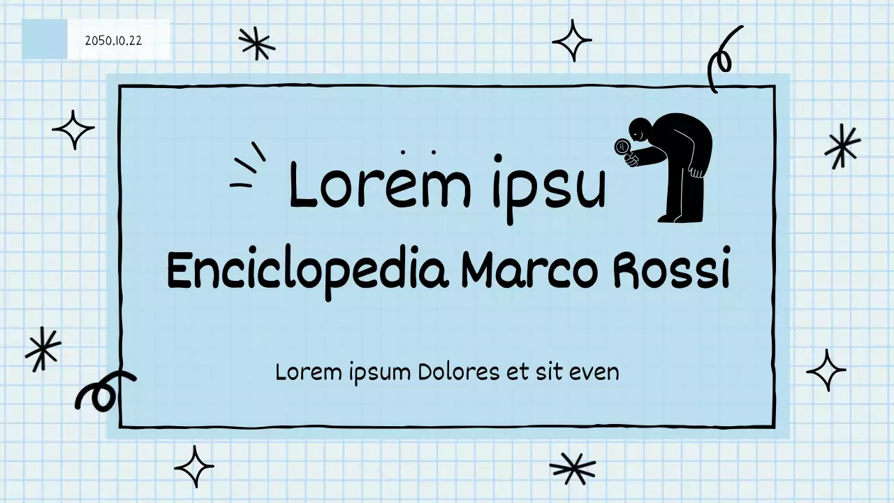 Lettera di presentazione in stile disegnato a mano in blu chiaro