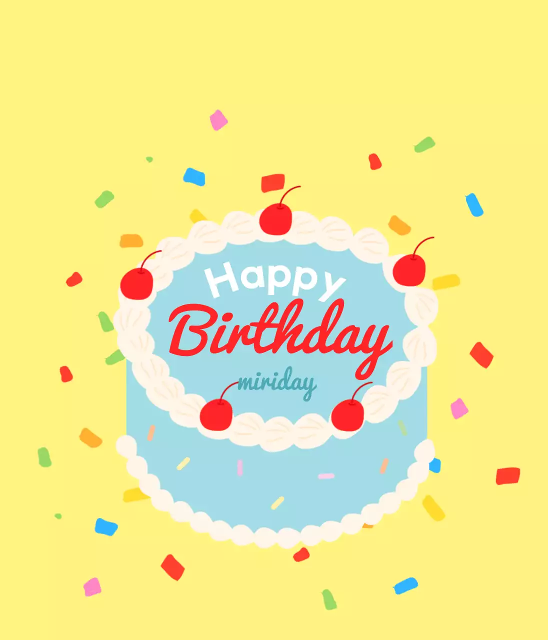 Huruf untuk konsep kue ulang tahun yang penuh warna