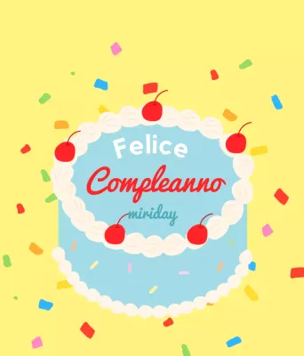 Lettering per un concetto di torta di compleanno colorata
