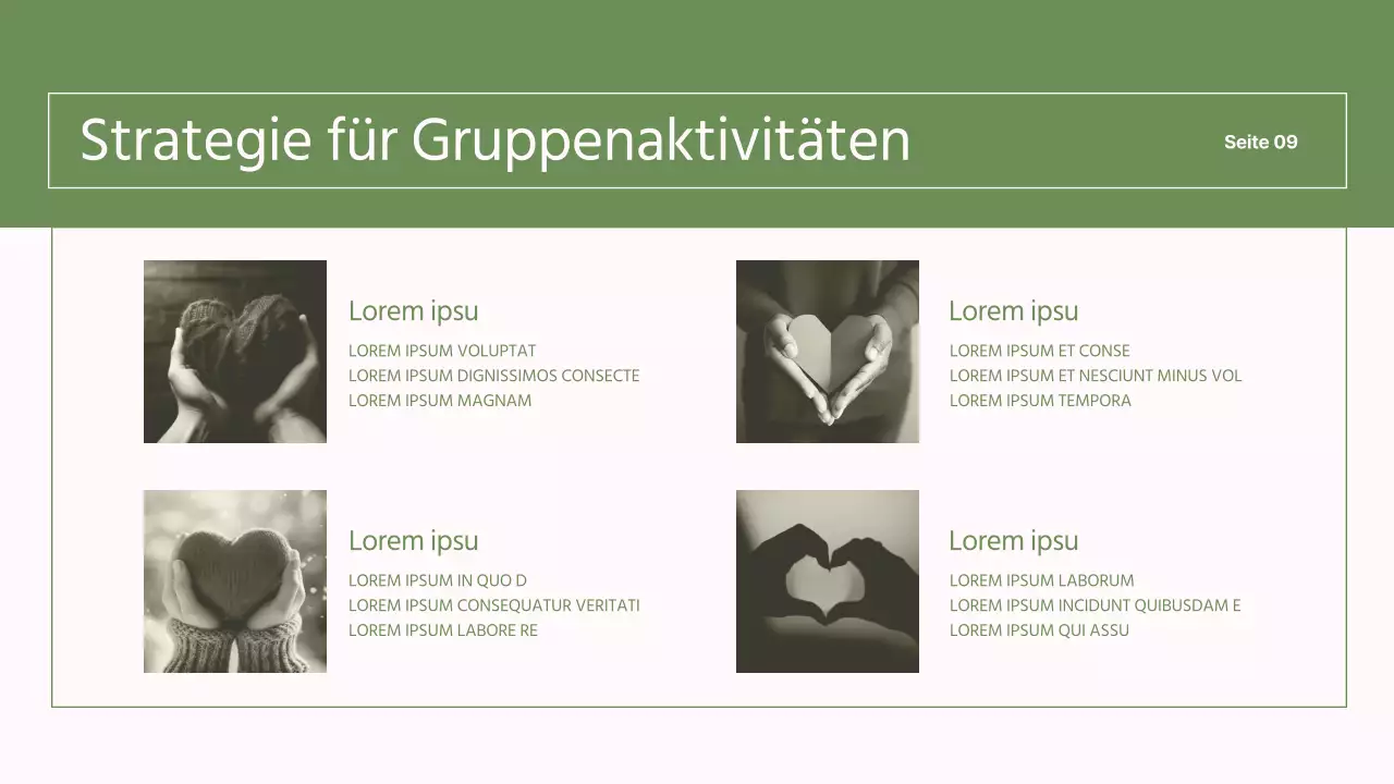 Einfache, grüne und rosa Berichte für NGOs