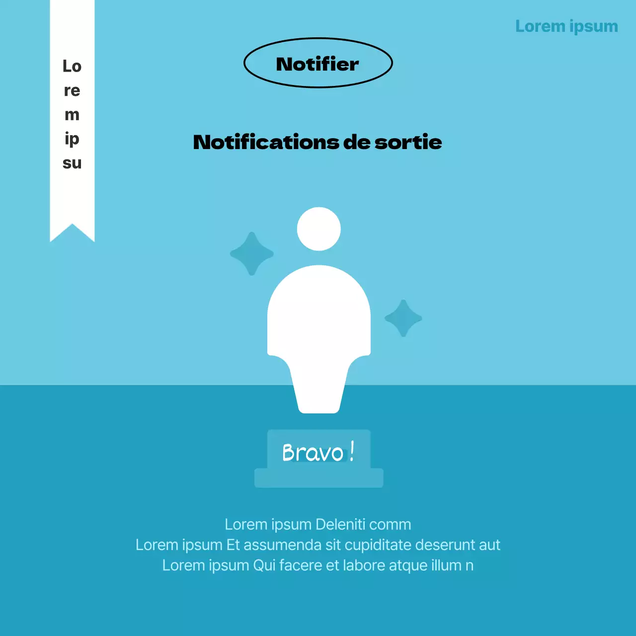 Un simple guide orange et noir pour les annonces internes des RH