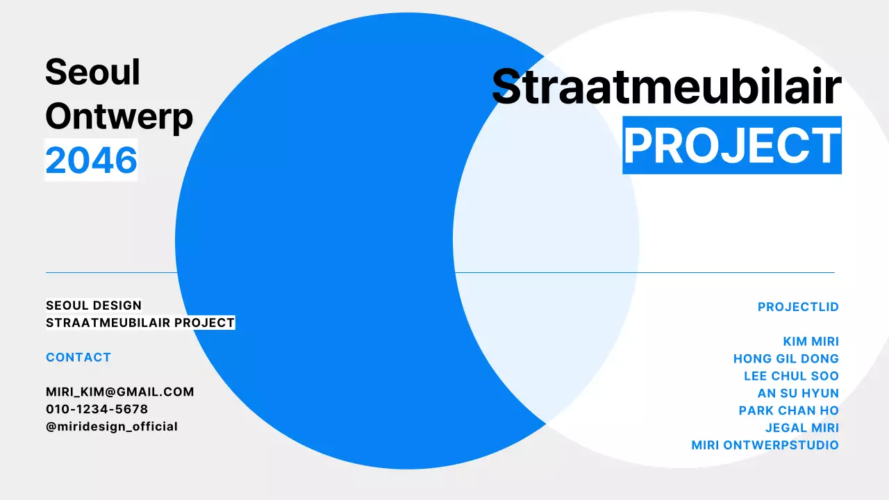 Een eenvoudige stedelijke ontwerpopdracht in blauw