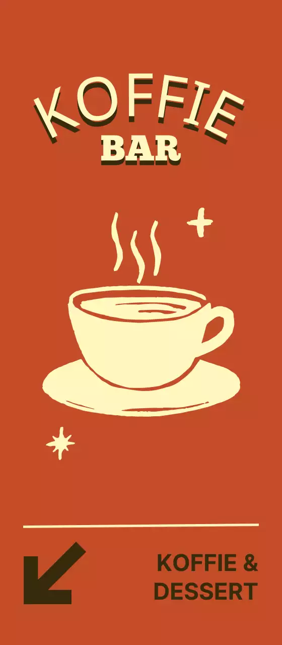 Rode achtergrond vintage illustratie koffie cafe promotie