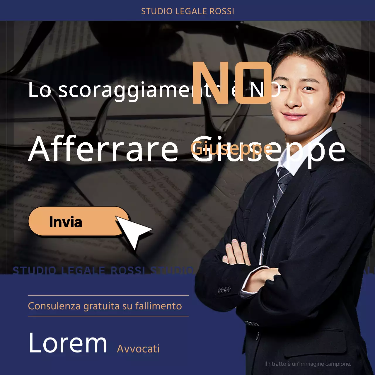 Promuovere la consulenza moderna di recupero personale in blu marino
