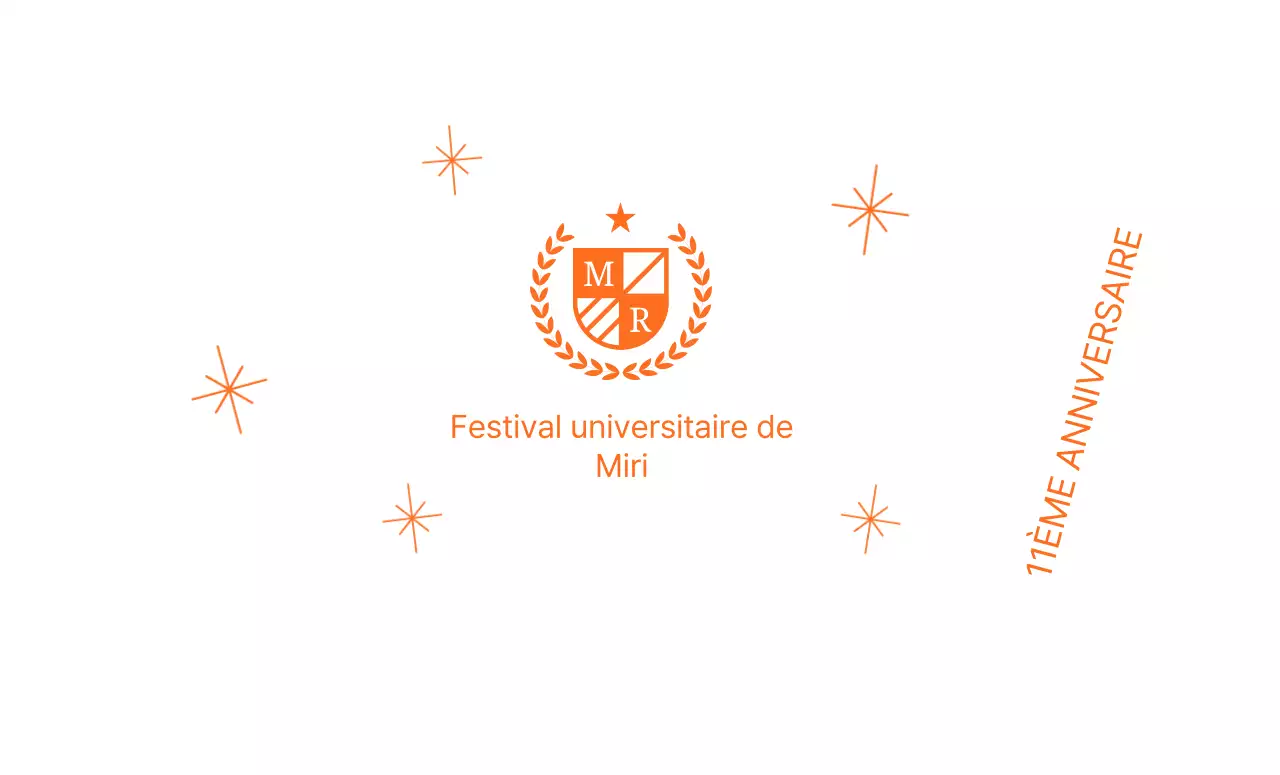 Fête de l'école avec le logo de l'école avec laurier et paillettes