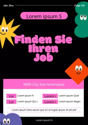 Werbung für ein süßes Seminar in Schwarz und Rosa