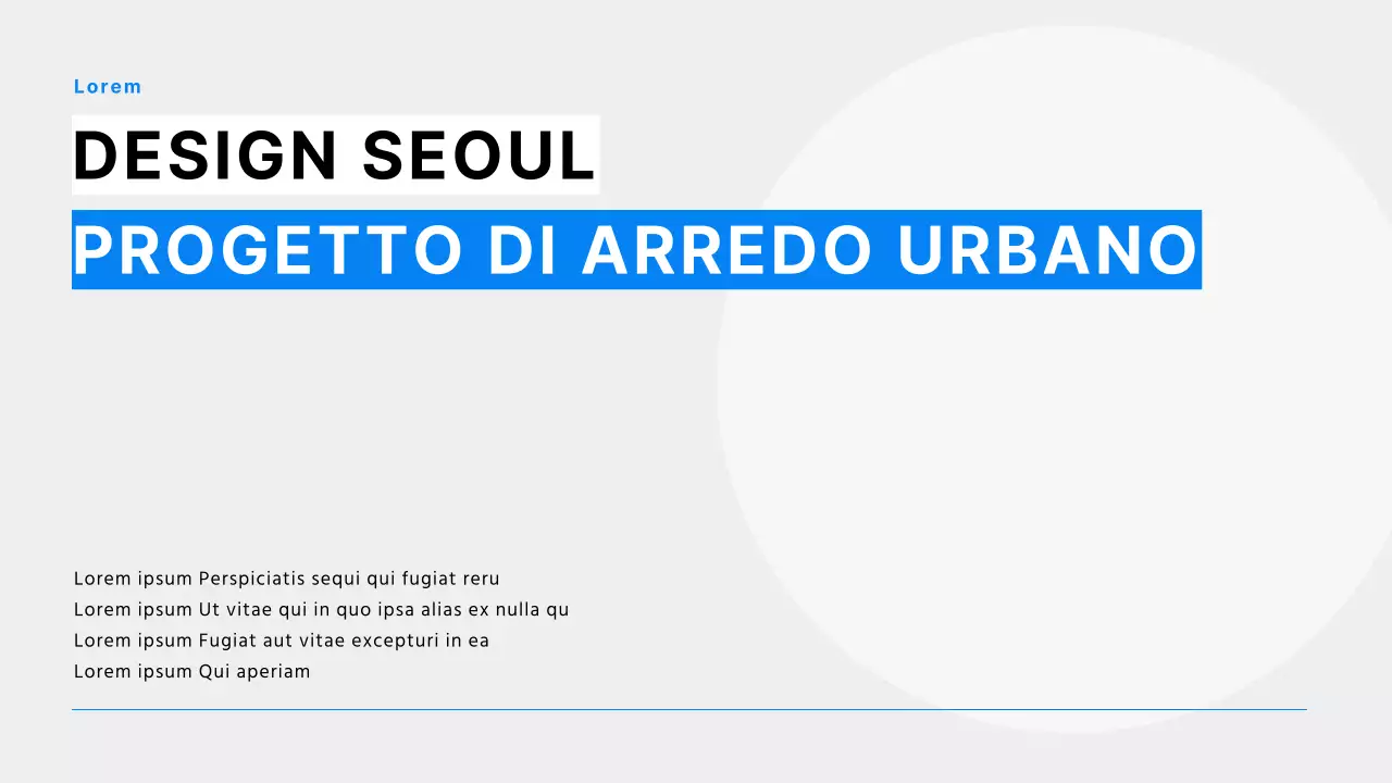 Un semplice brief di progettazione urbana in blu