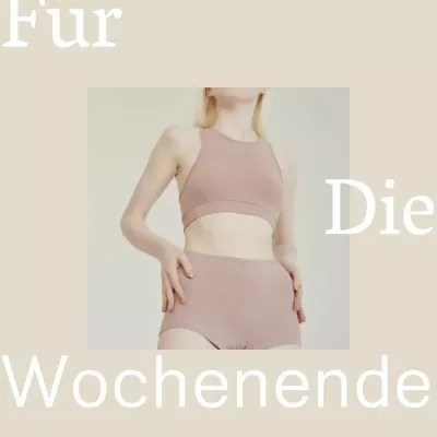 Beige und Weiß Basic Fashion Kollektion Anzeige