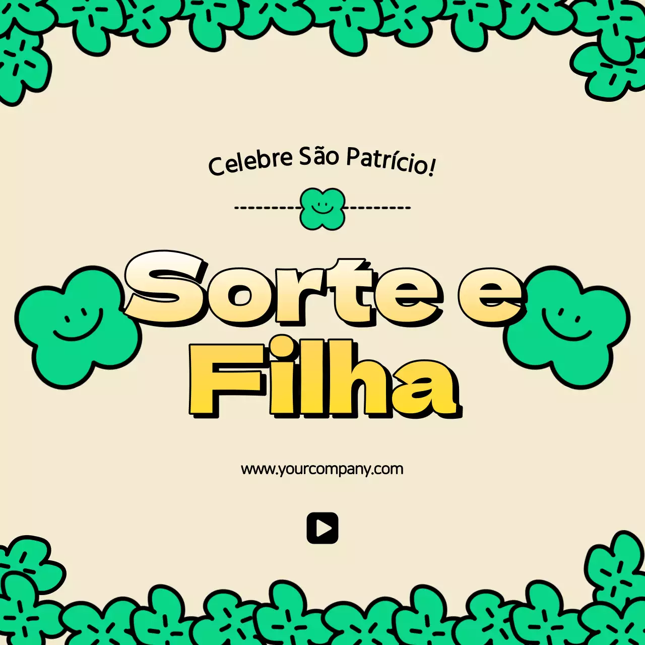 Natureza verde e amarela Encantadora Publicidade do Dia de São Patrício