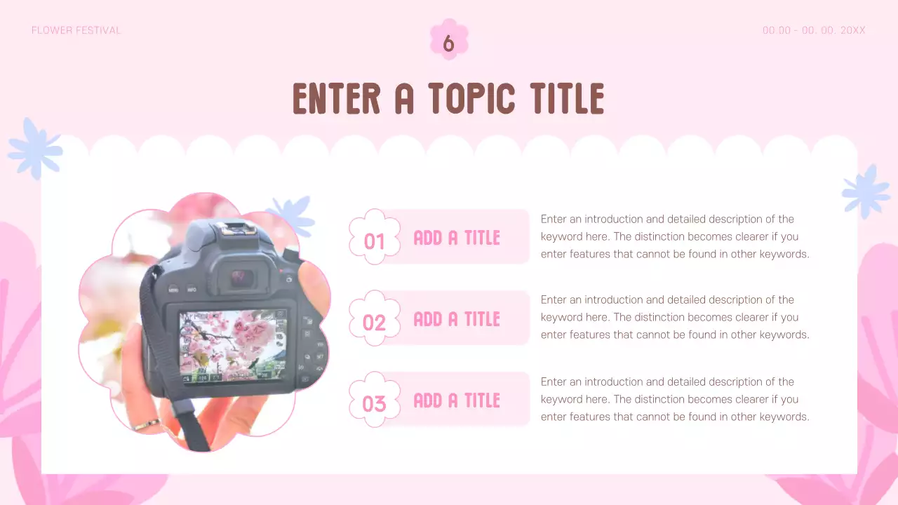 Pink Floral Festival Announcement Presentation