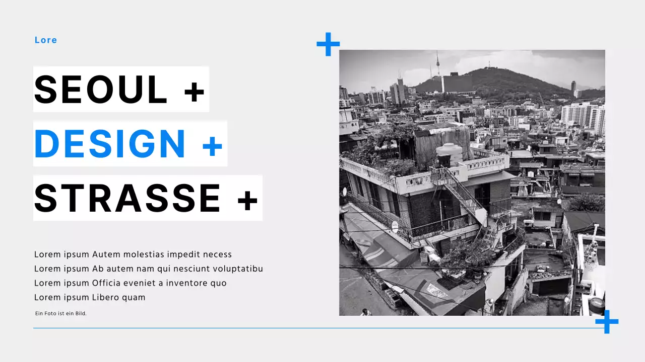 Ein einfaches Städtebauprojekt in Blau