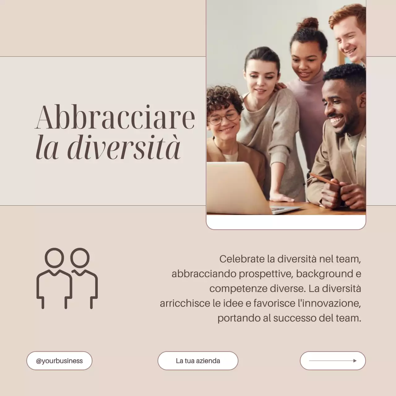 Guida al team building in ufficio minimalista in beige e marrone