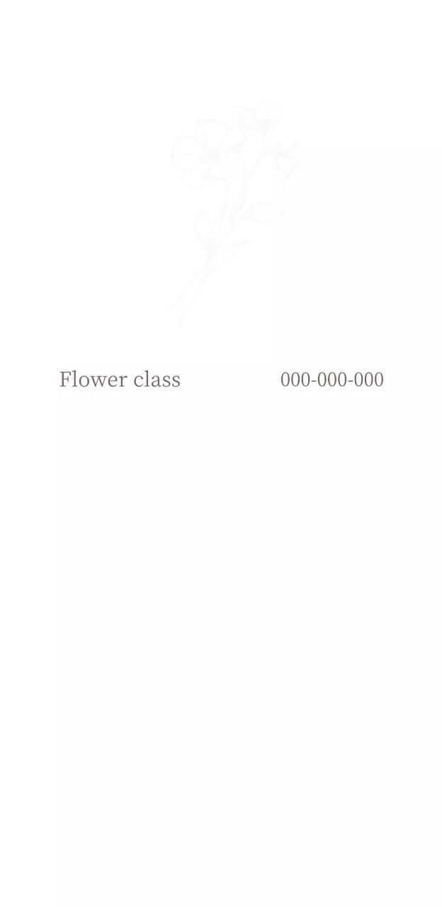 Vintage-inspired flower class with beige border and cursive serif font