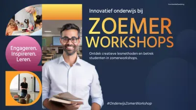 Elegante zomerse workshopvideo in marineblauw en oranje
