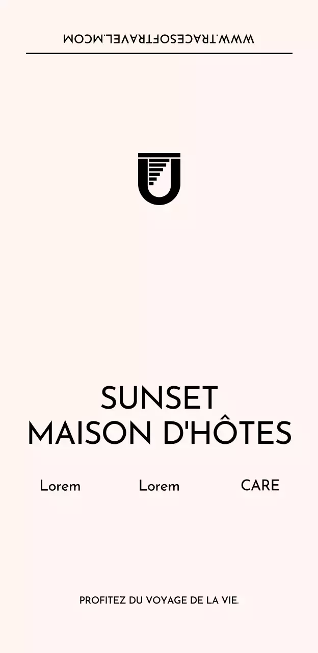 Concept d'hôtel calme avec typographie uniquement