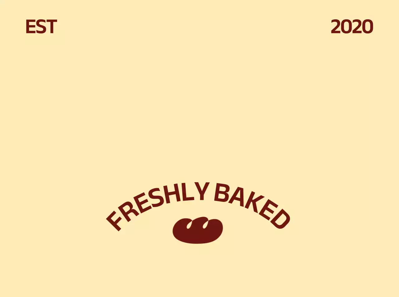 ダークブラウンのすっきりとしたホワイトのタイポ