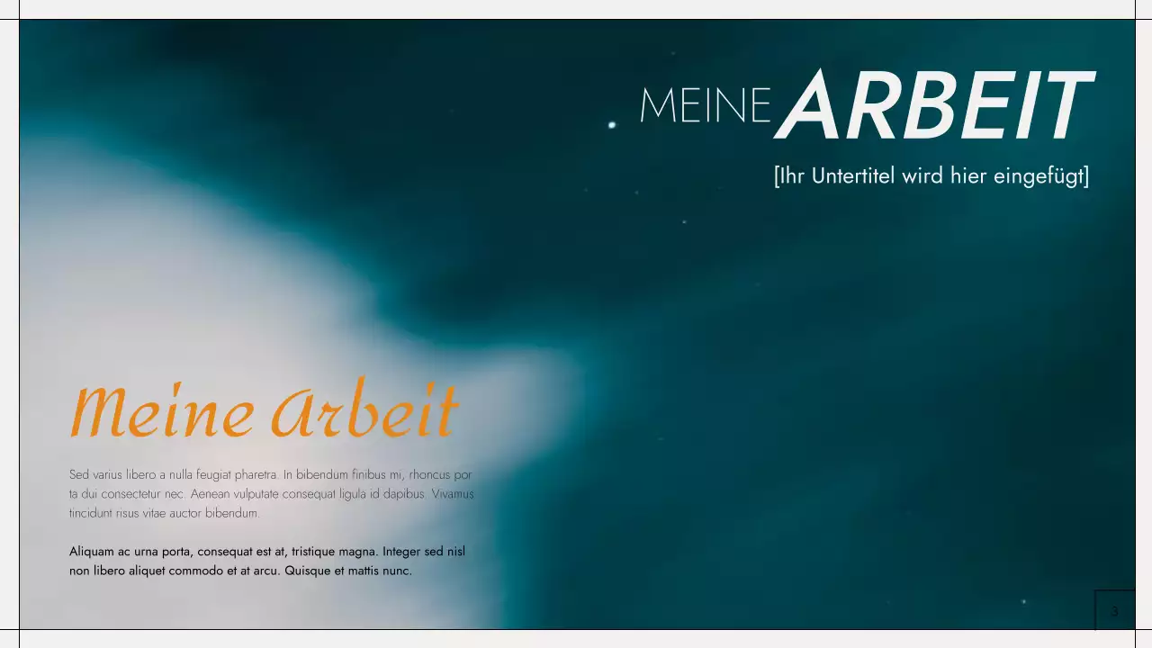 Schwarz-orangefarbenes modernes Fotografie-Portfolio