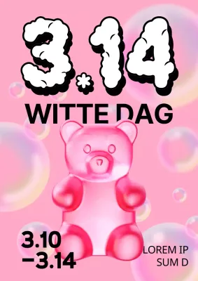 Schattige verkoopadvertentie voor witte dagen in roze