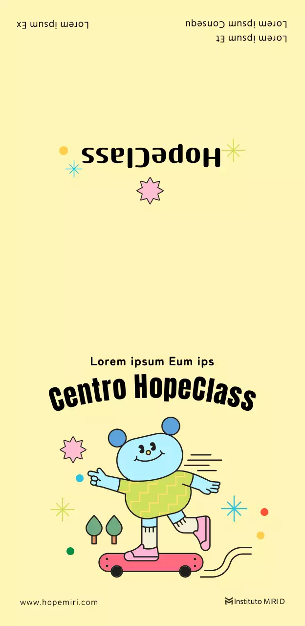 Centro de clases de orientación escolar en amarillo