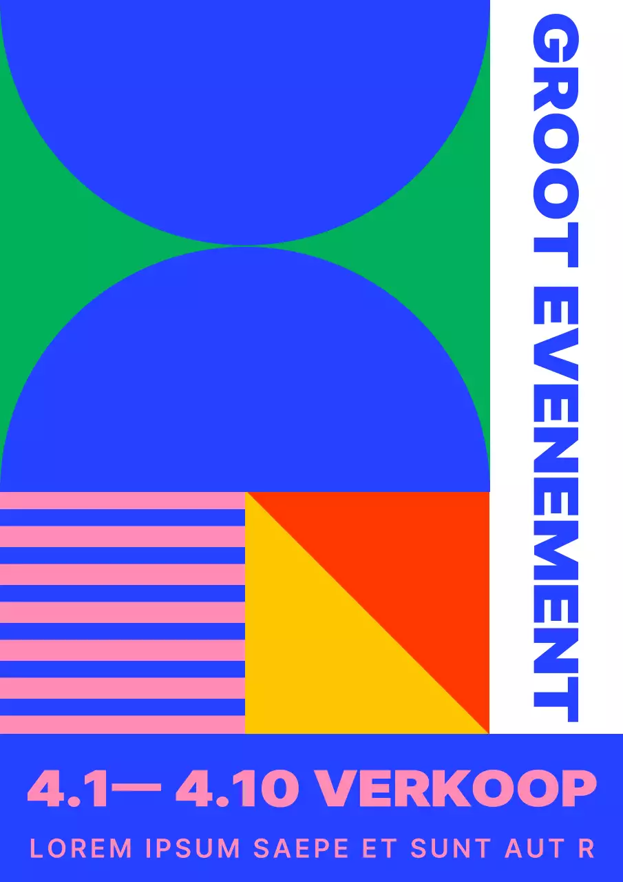 Promoot een eenvoudige winkelverkoop in blauw en roze