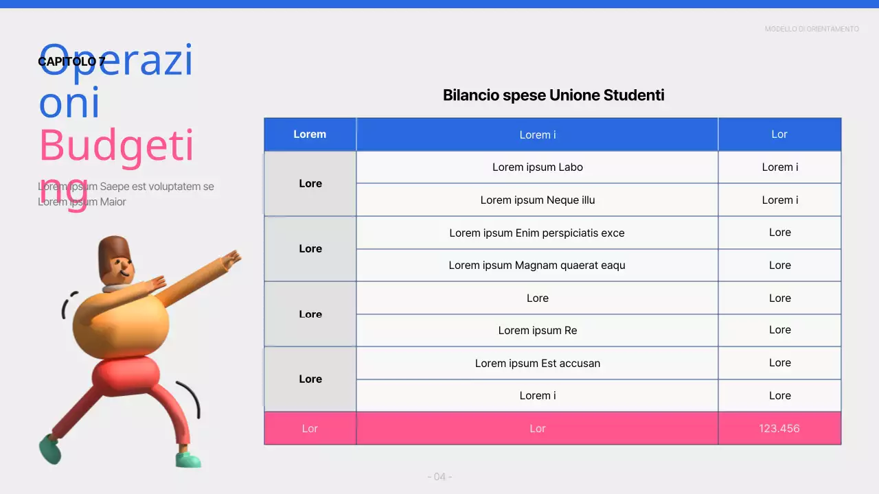 Un semplice rapporto di orientamento universitario blu e rosa per i nuovi studenti