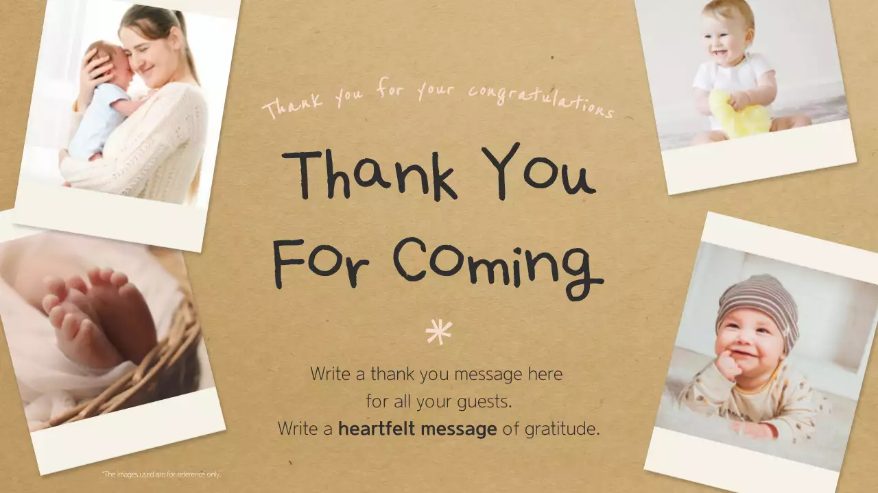 베이지색 소박한 생일 초대장 프레젠테이션