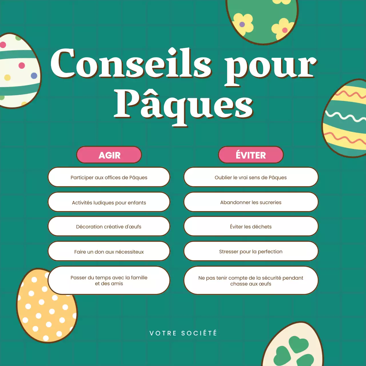 Green Simple Easter Checklist Publicity