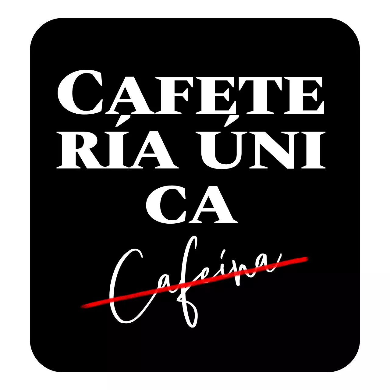Para promocionar una cafetería con un concepto de letras