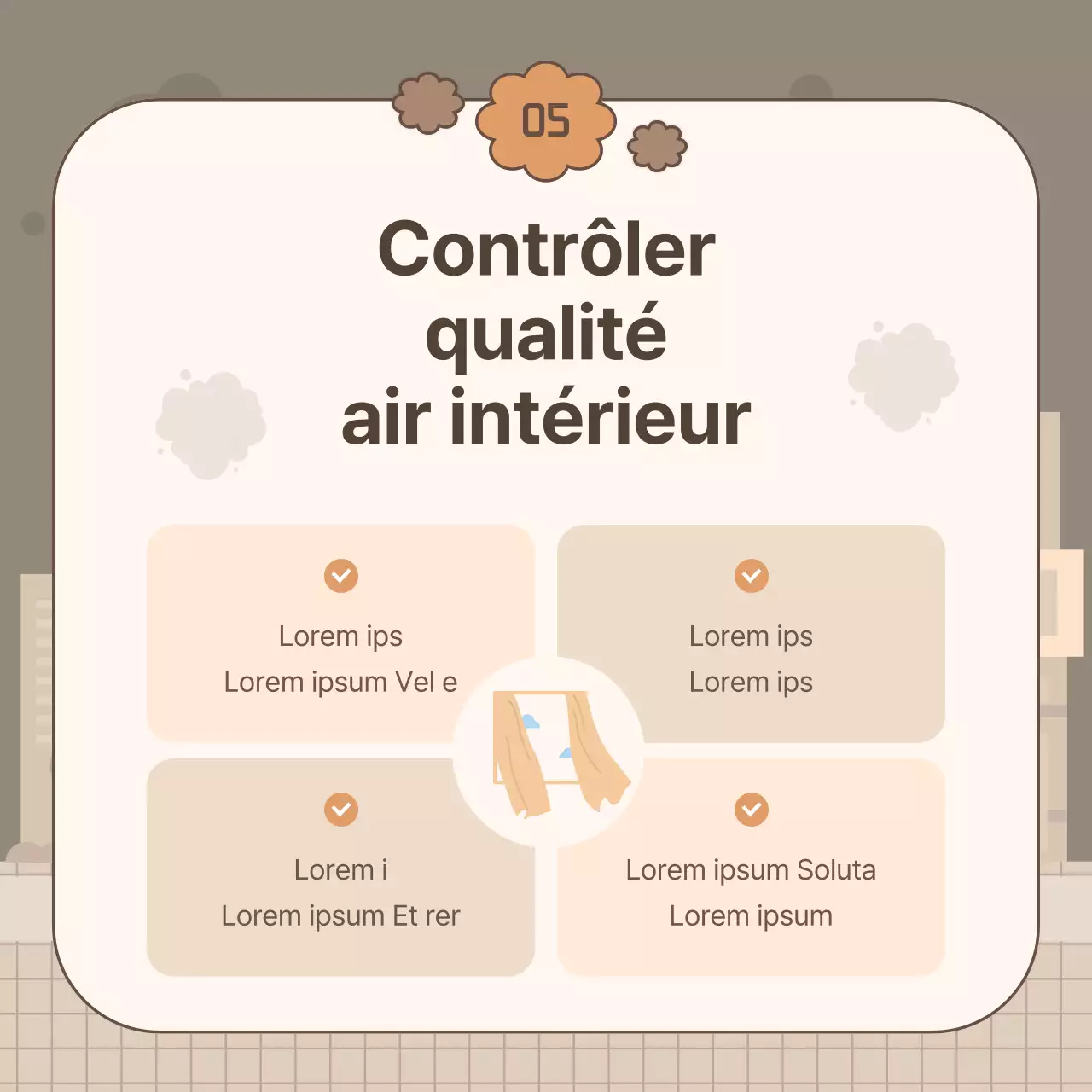 Un simple saupoudrage printanier de beige et de brun post
