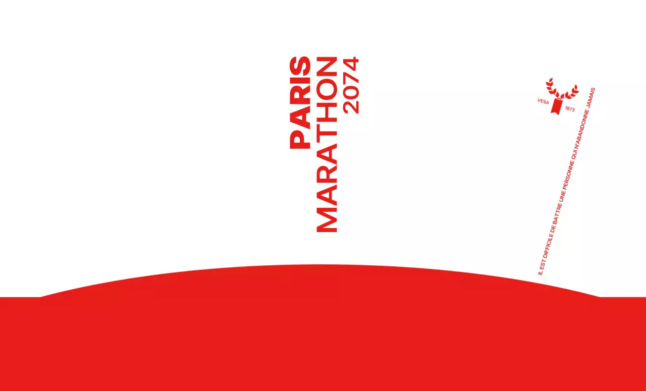 Conception marathonienne avec un lettrage net et des couleurs vives