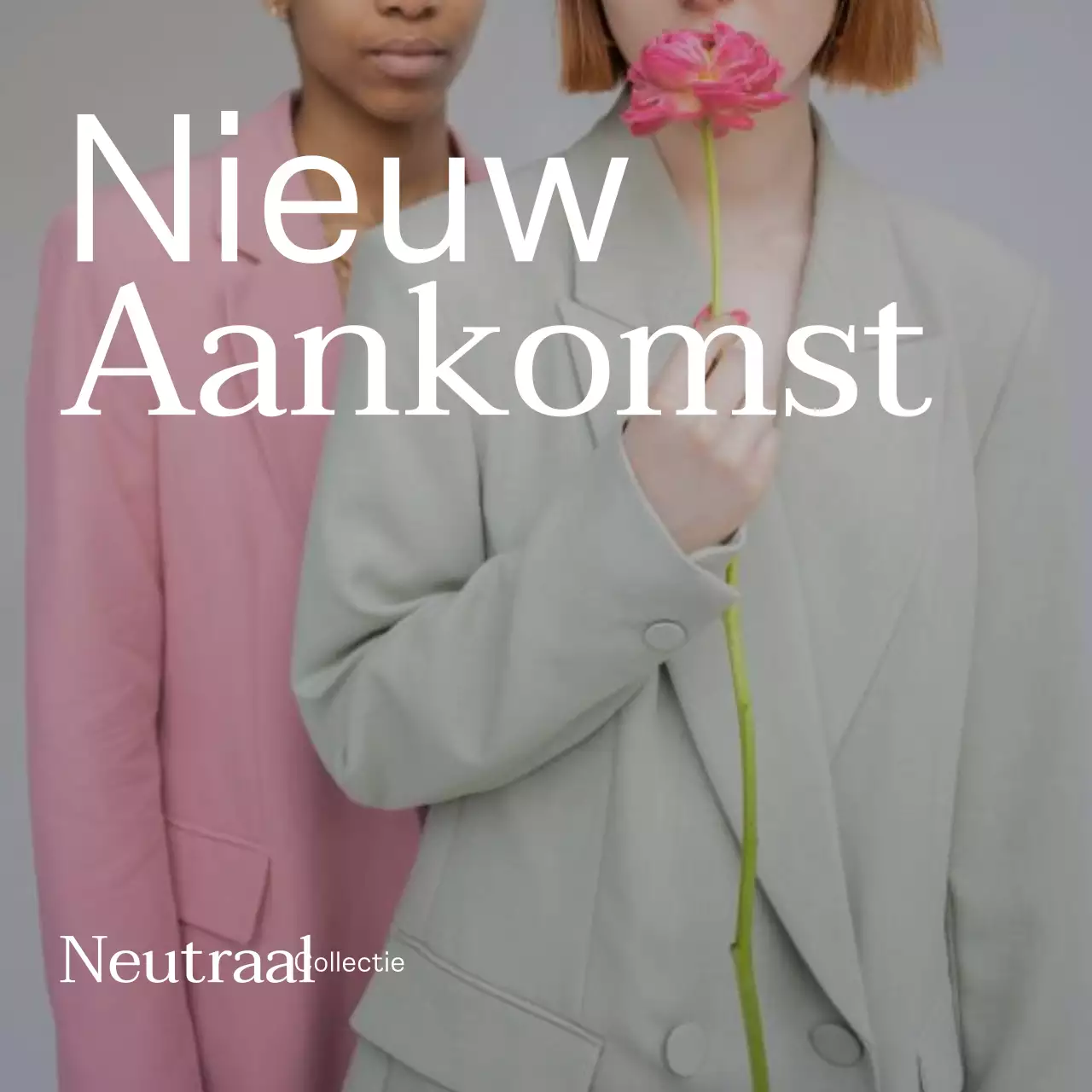 Grijs en Wit Basic Nieuwe Modecollectie Advertentie