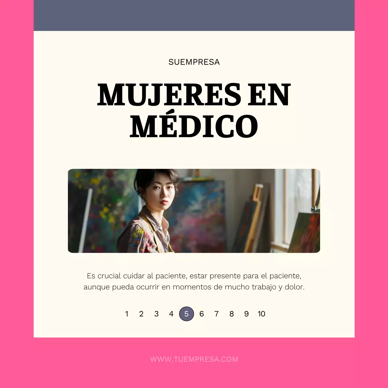 Púrpura y rosa Consejos mínimos para el Día de la Mujer Publicidad