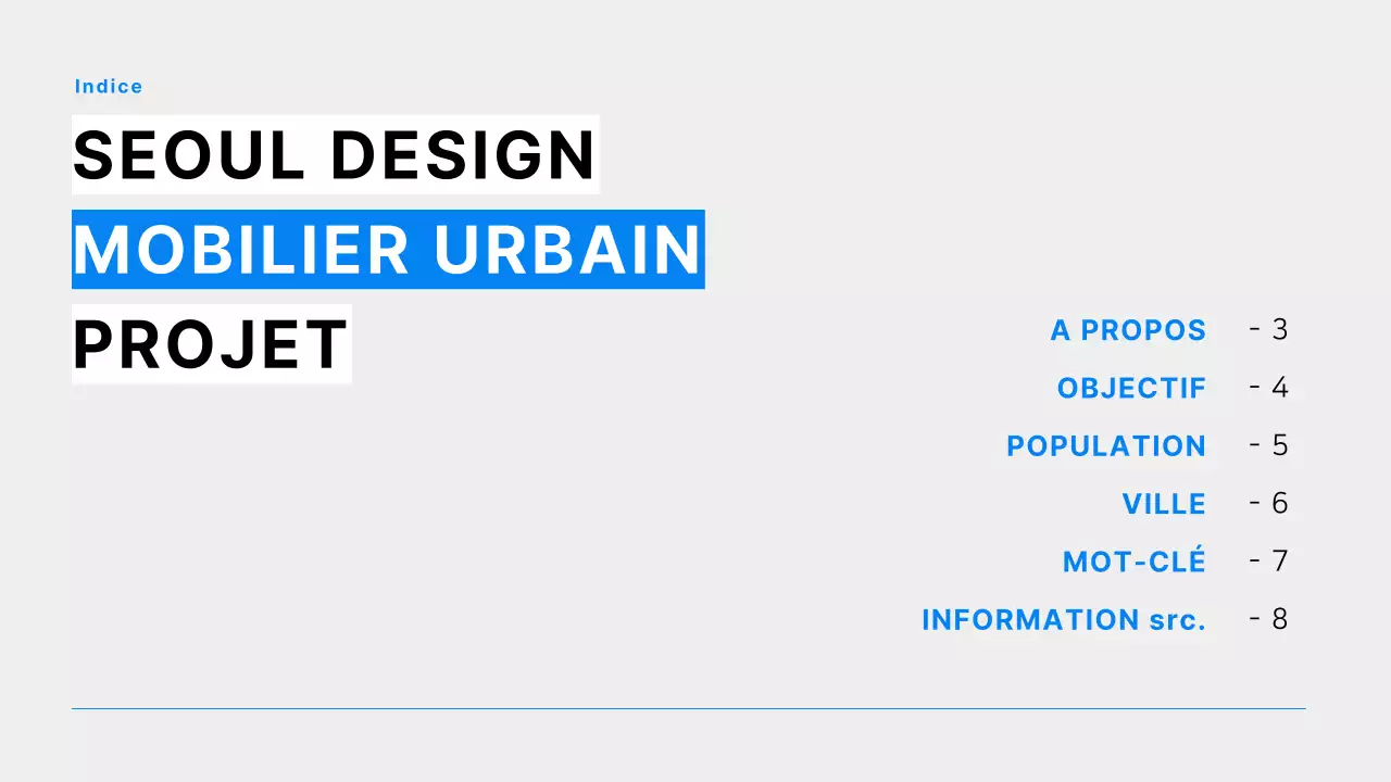 Une simple note d'aménagement urbain en bleu