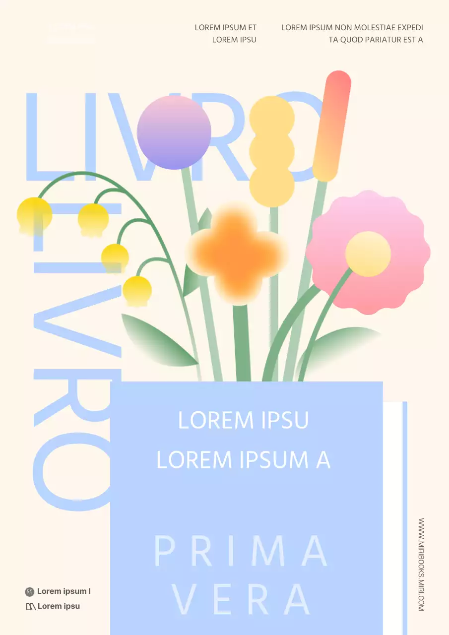 Promover o recrutamento para um clube de leitura moderno em amarelo e azul claro
