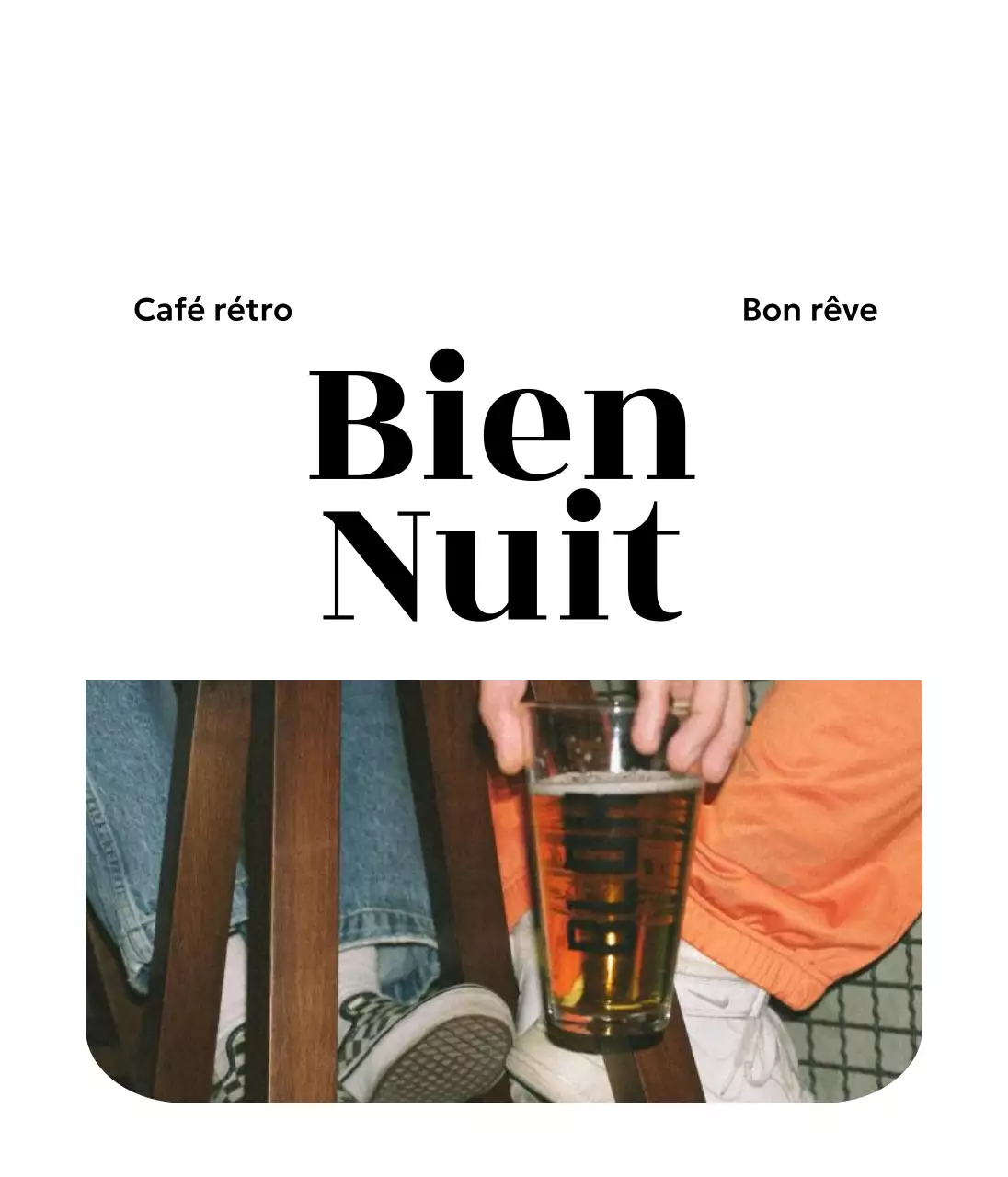 Marchandises d'inspiration vintage avec photos et polices de caractères à empattement dans des carrés arrondis