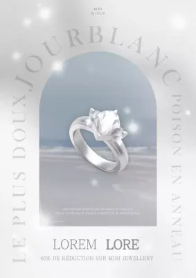 Promouvoir une simple journée de vente en gris et blanc