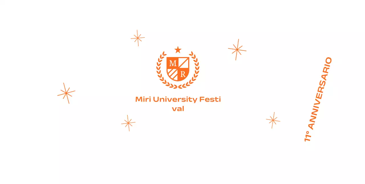 Festa della scuola con logo della scuola con alloro e brillantini