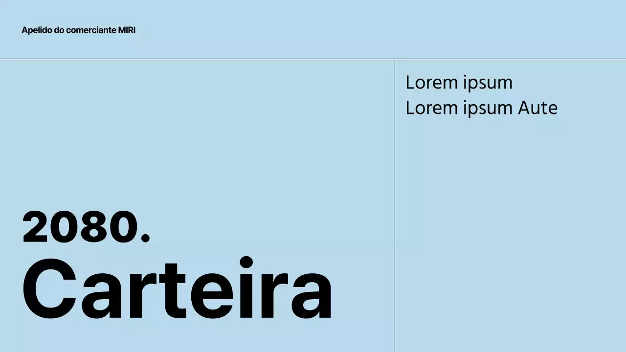Uma carteira de candidato a emprego simples em branco e azul claro
