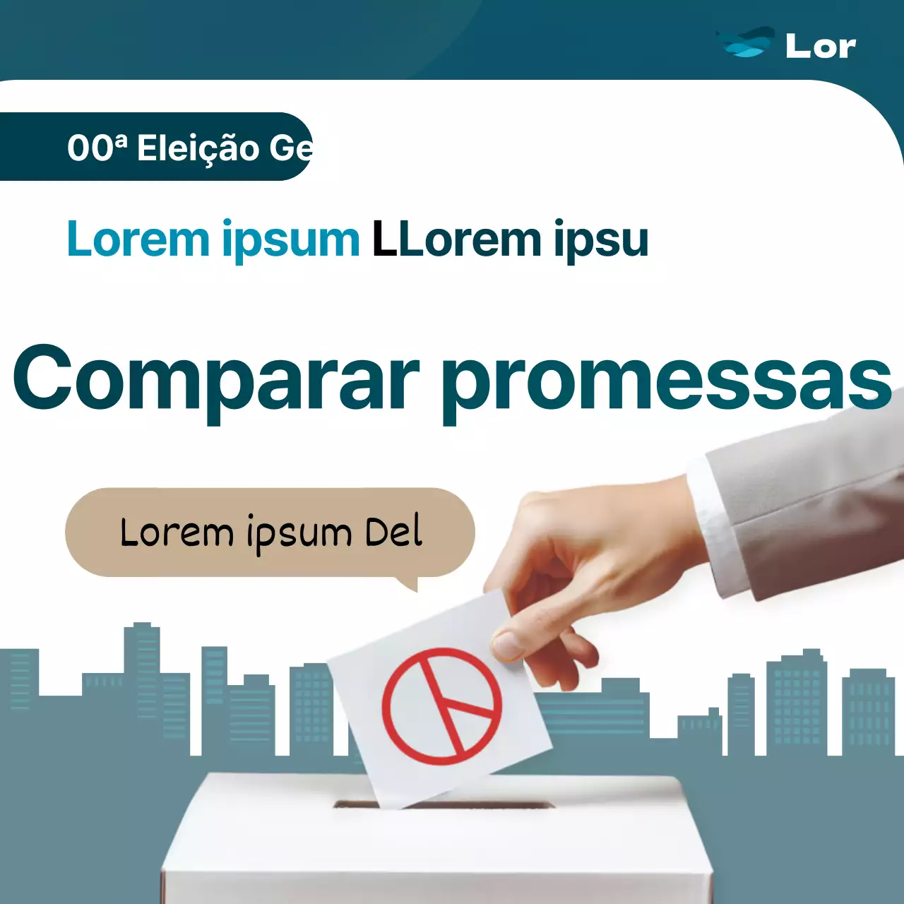 Um guia das promessas dos candidatos às eleições, destacadas a verde-menta e azul-marinho