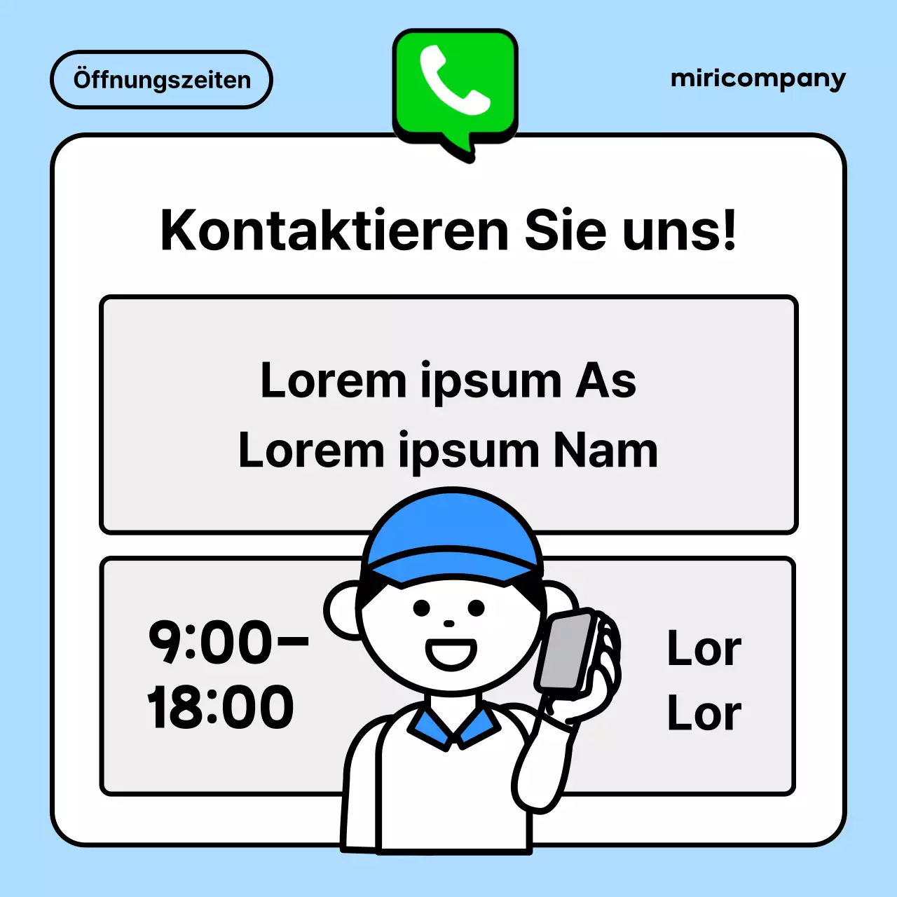 Ein einfacher, weiß-blauer Helpdesk-Leitfaden