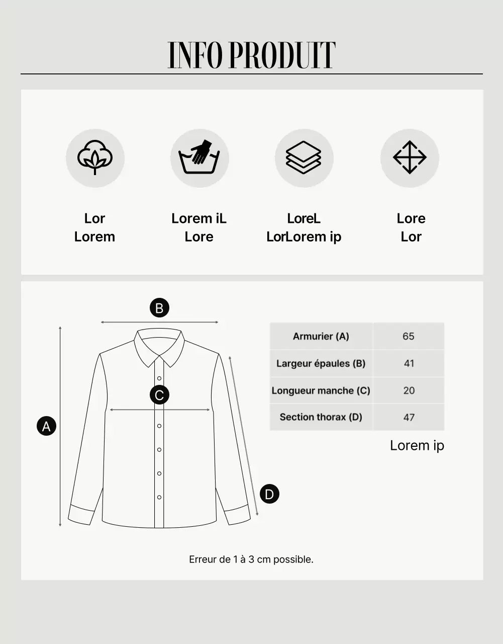 Annonce de la page de détail de la mode moderne en beige