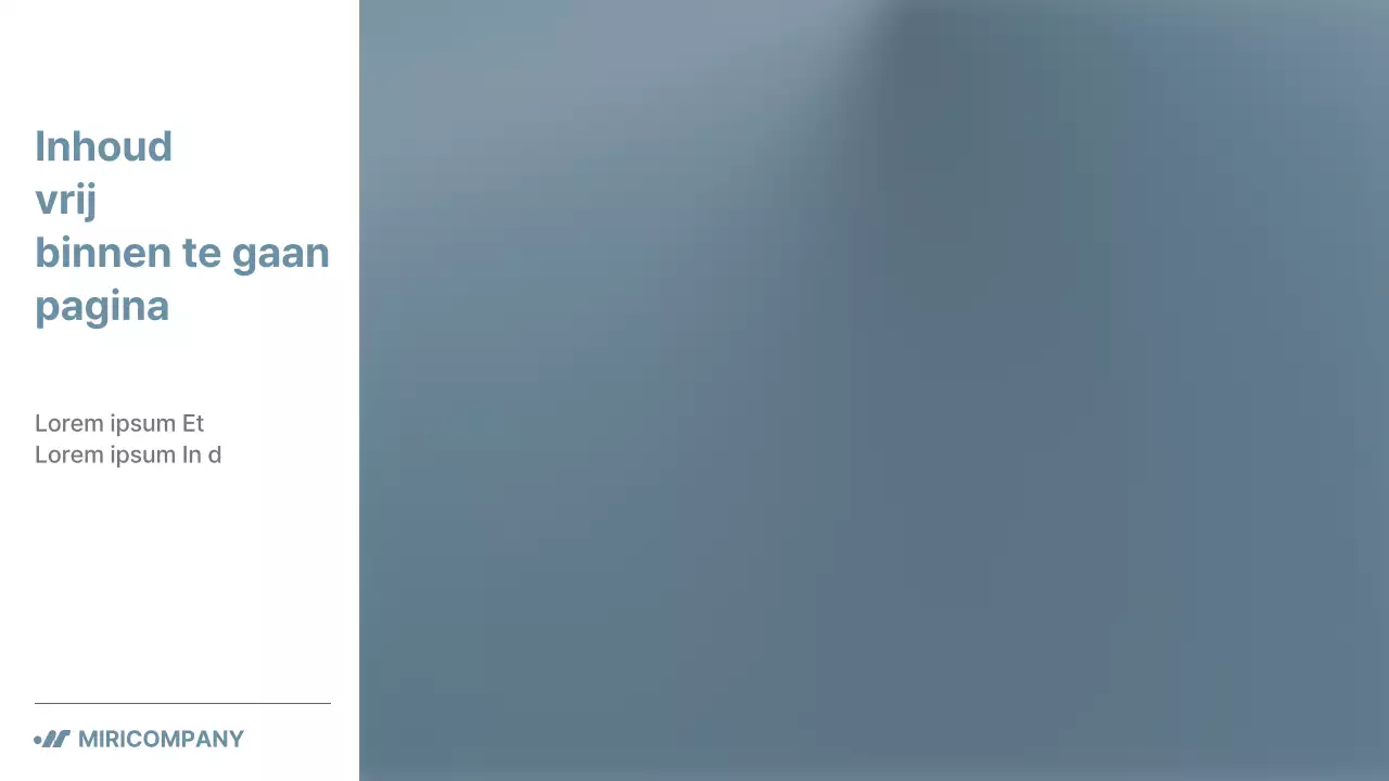 Minimalistische bedrijfsprospectus in lichtblauw en grijs