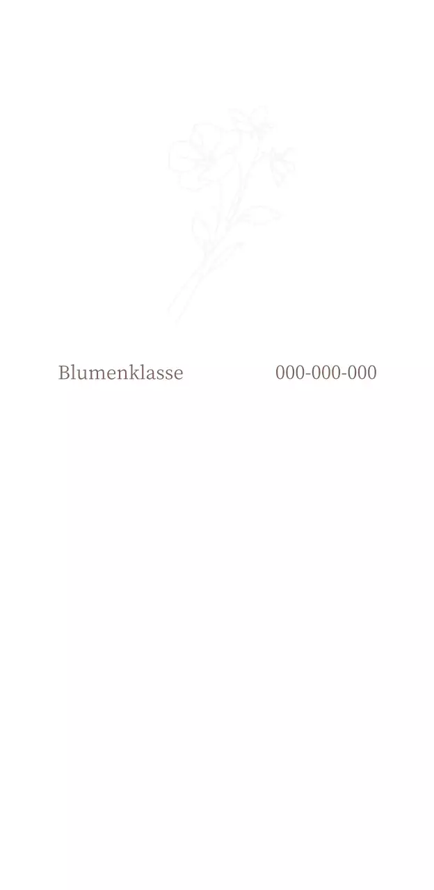 Vintage-inspirierte Blumenklasse mit beigem Rand und kursiver Serifenschrift