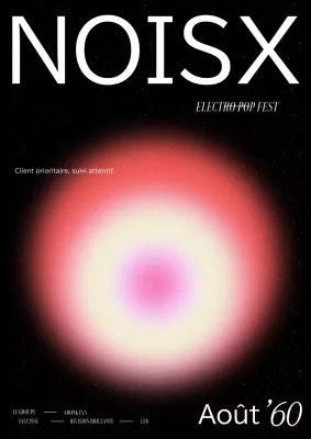 Publicité pour le festival de musique moderne Black and Red