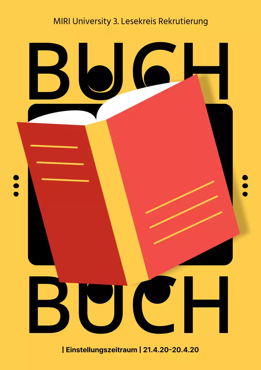 Werben Sie mit gelben und roten Highlights für den Leseclub