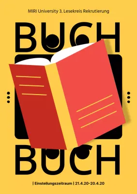 Werben Sie mit gelben und roten Highlights für den Leseclub