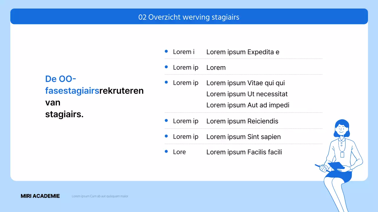 Modern blauw en lichtblauw ondernemerschap training recruitment beschrijving