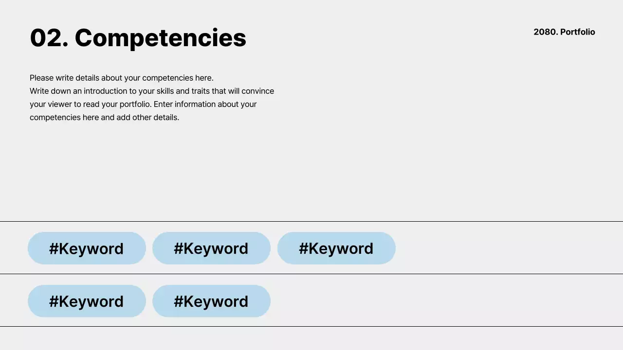 Presentasi Dokumen Portofolio Pekerjaan Biru Sederhana
