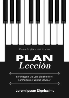Un sencillo tono en blanco y negro para estudiantes de piano