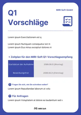 Ankündigung unserer blau-weißen Trendanmeldung